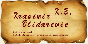 Krasimir Blidarević vizit kartica